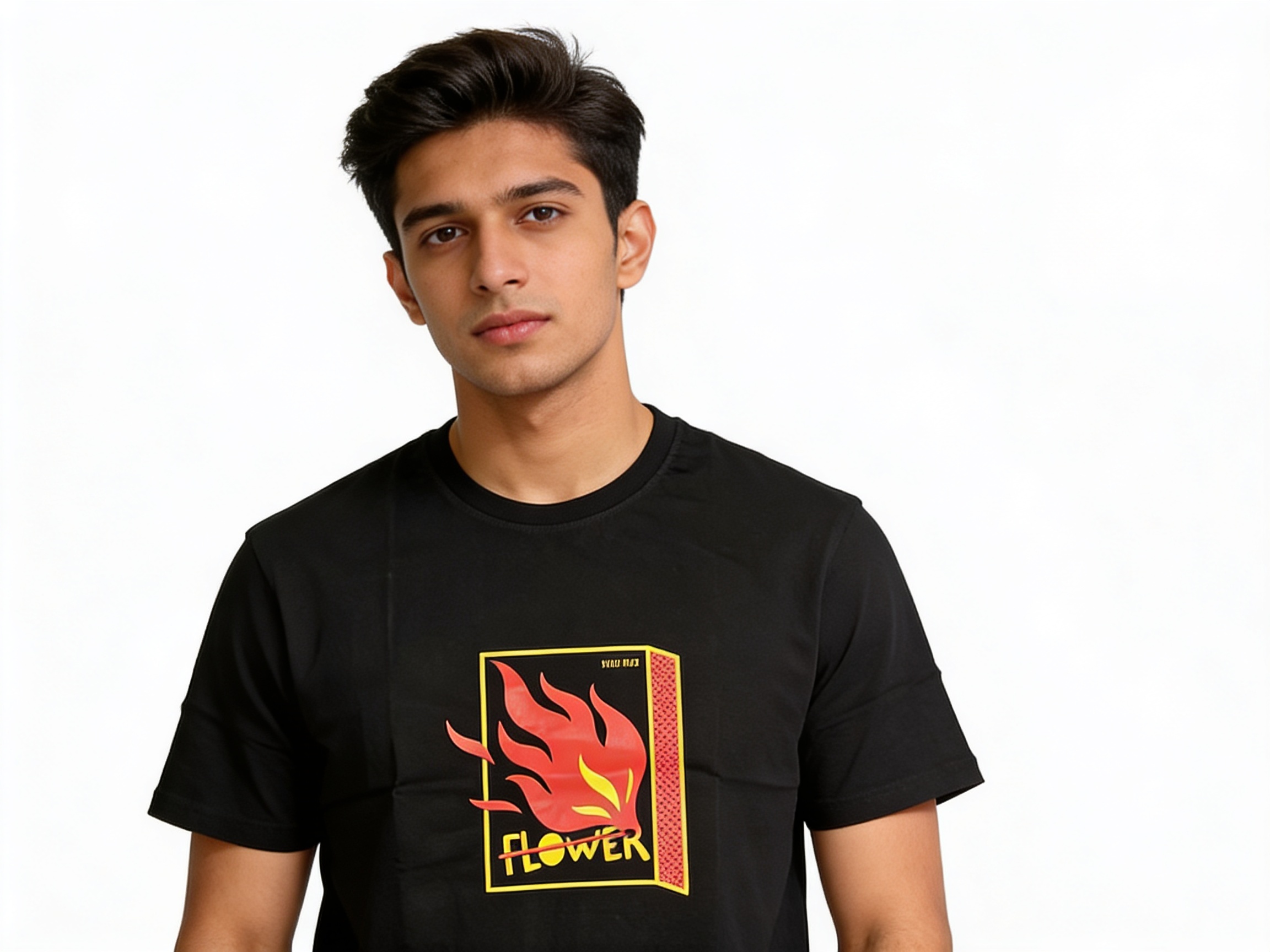 Taatparya Men's 100% Cotton Regular Fit Solid Round Neck Half sleeve Printed T-Shirt | Printed Tshirt - Image 3