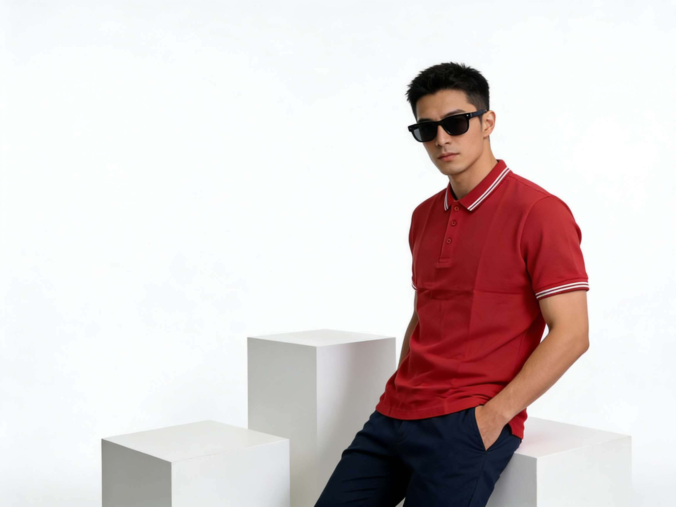 Taatparya Men's Polo 100% Cotton Regular Fit Solid T-Shirt | Cotton Polo T-shirt | Collar T-shirts | Half Sleeves - Image 3